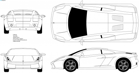 2003 Lamborghini Gallardo Coupe blueprint